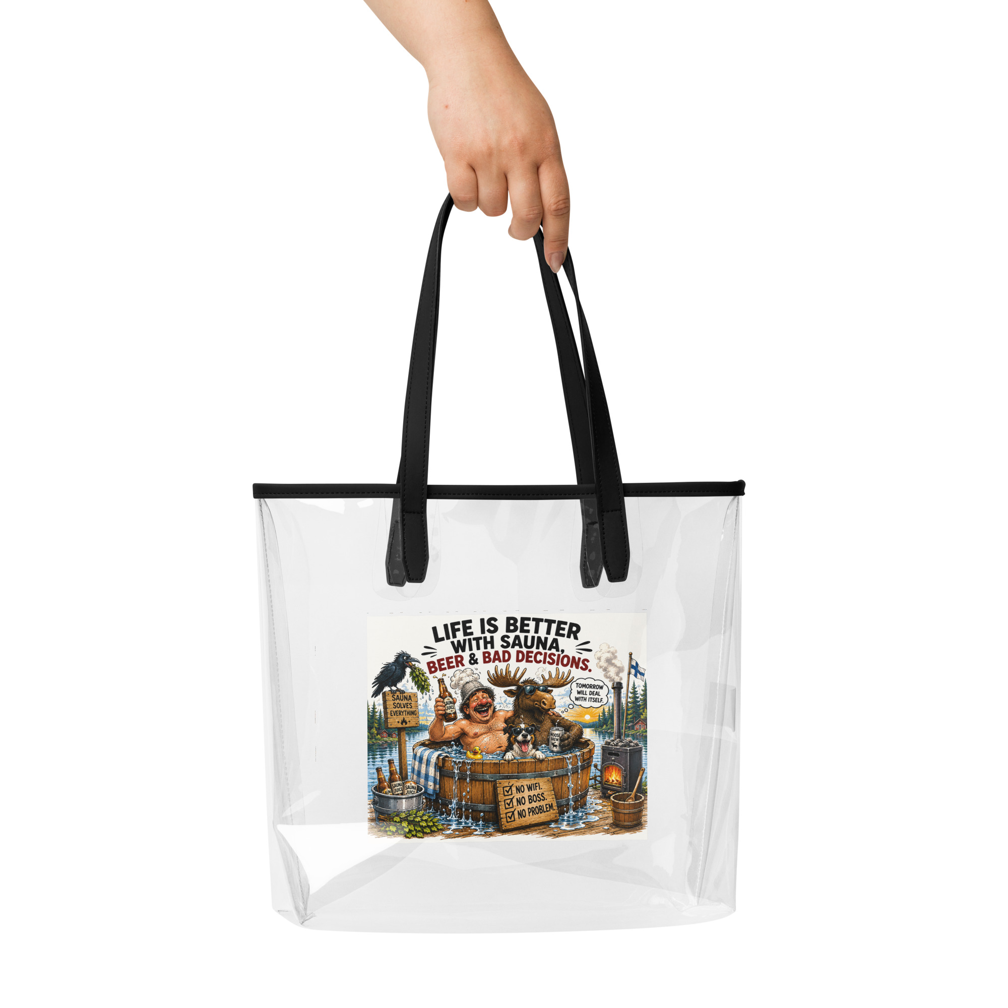 Saunakassi (Sauna Bag) Finnish theme (English content)