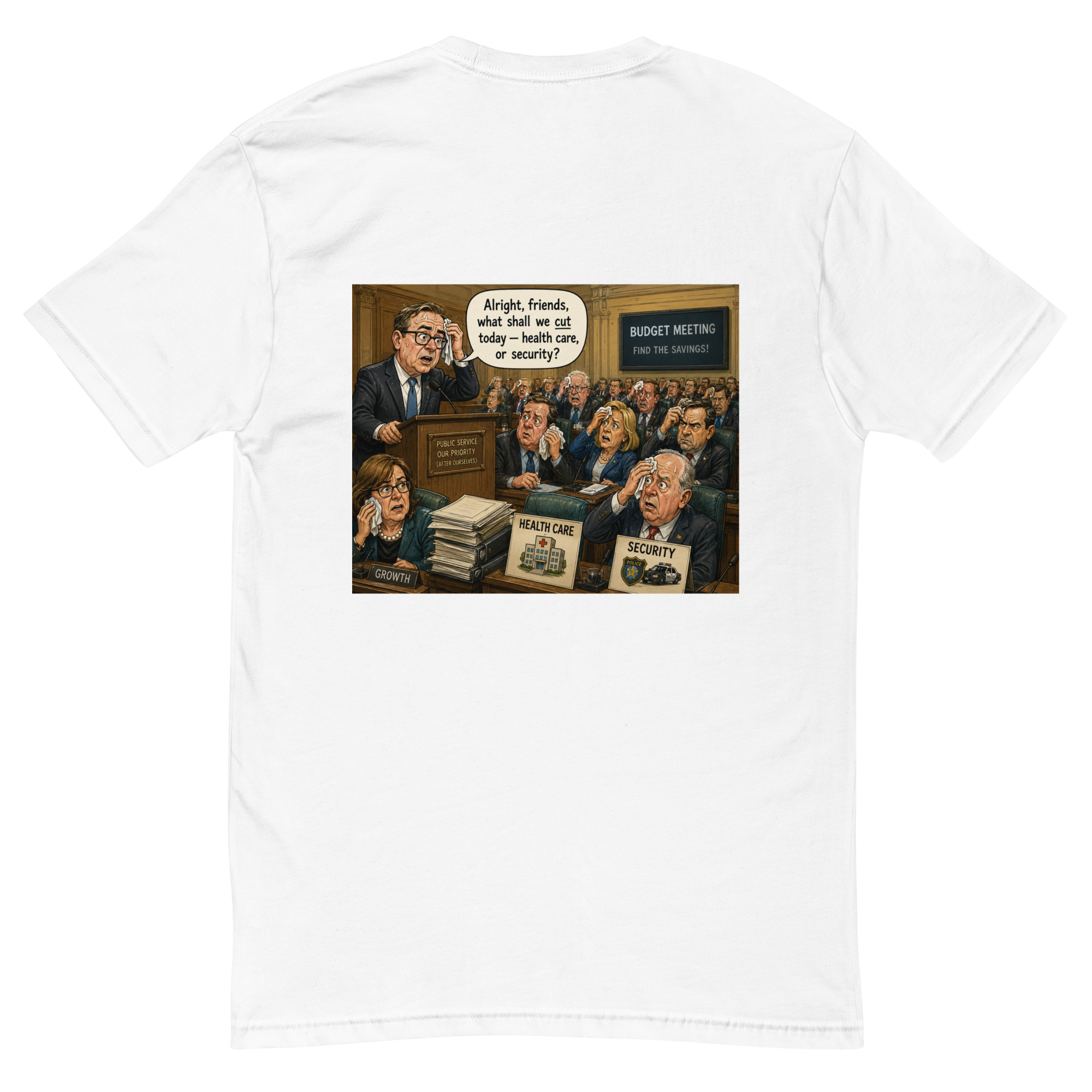Political decision-makers (English content humor t-shirt) - Image 3