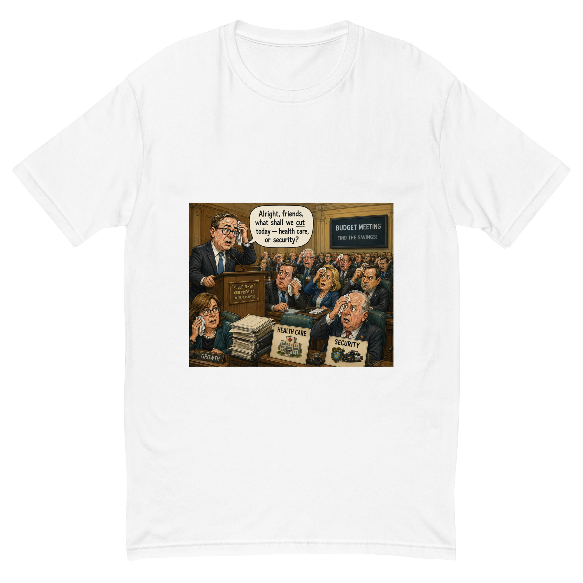 Political decision-makers (English content humor t-shirt) - Image 2