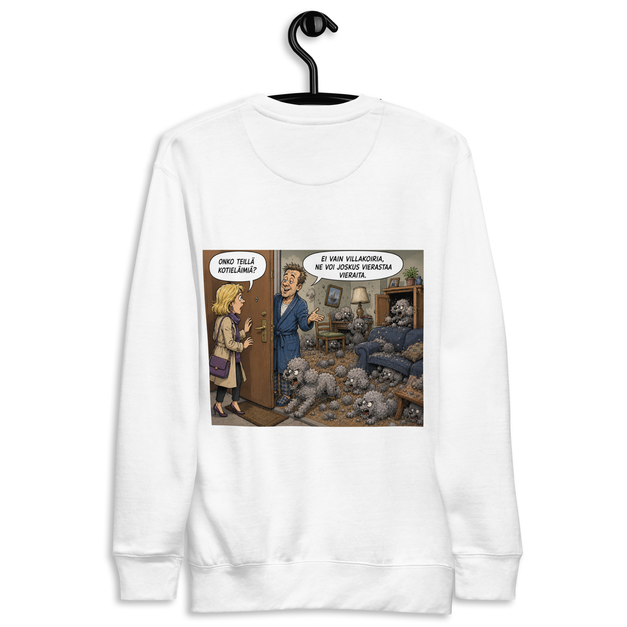 Villakoiria kotona long sleeve shirt (Finnish humor T-Shirt)